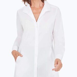 Foxcroft Cecilia Stretch Non-Iron Tunic White